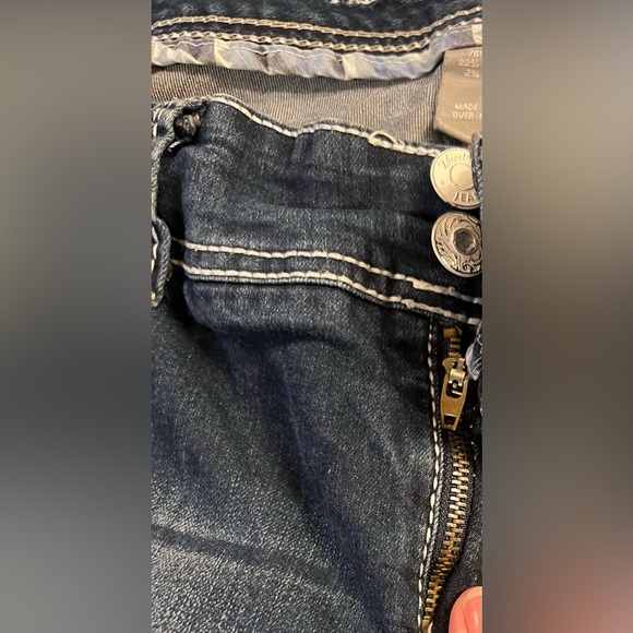 Women’s Vanity Premium Collection Mid-Rise Jeans Dark Washed Cropped Size 14 - Picture 7 of 15